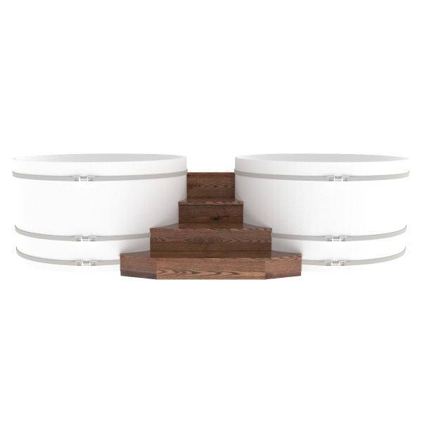 Подиум на две купели Bentwood D 2.1 Лиственница морёная. Фото № 2