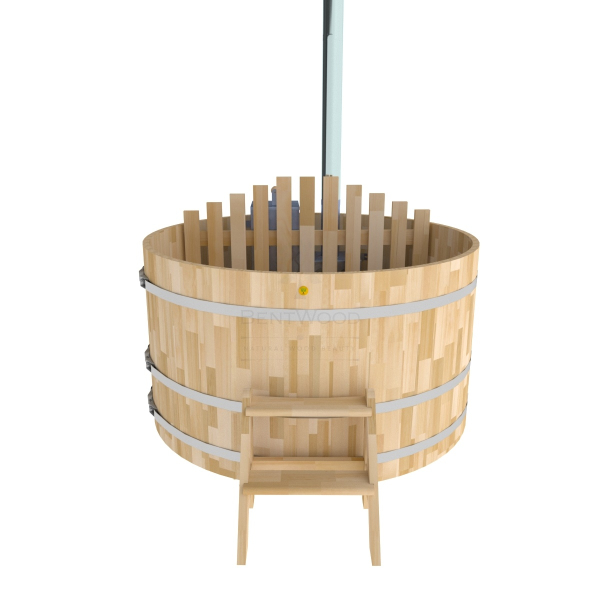 Купель BentWood Фурако из кедра D 1.8 (H 1.0 Сращенная) с внутренней печкой. Фото № 2