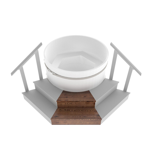 Подиум для купели сегмент 1/8, лиственница морёная Bentwood. Фото № 3