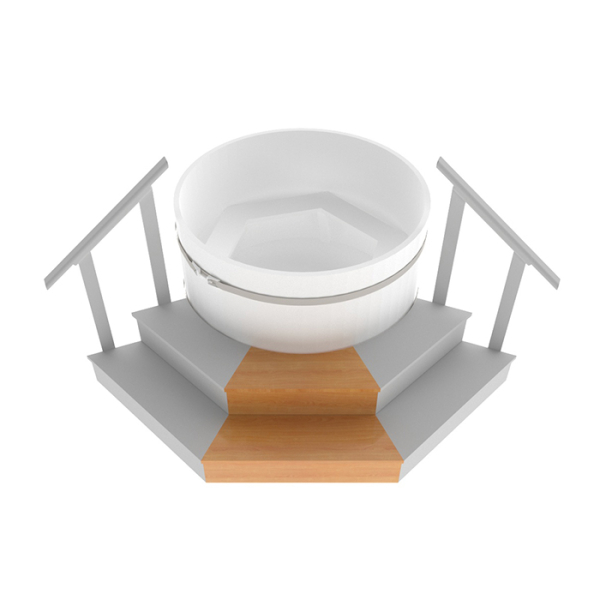 Подиум для купели сегмент 1/8, лиственница натуральная Bentwood. Фото № 2