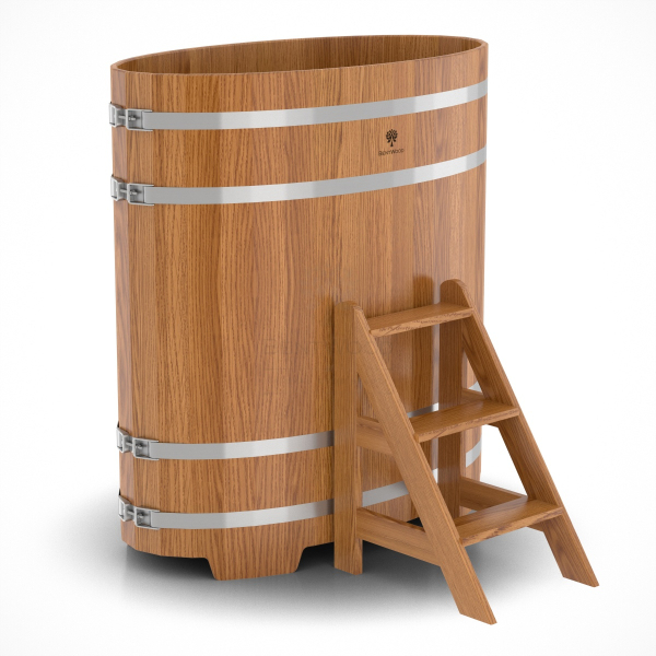 Купель Овальная Bentwood из натурального дуба 0,69 х 1,31 х 1,4 м. Фото № 1