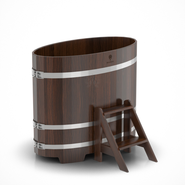 Купель Овальная Bentwood из морёного дуба 0,69 х 1,31 х 1,1 м. Фото № 1