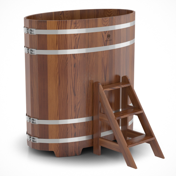 Купель Овальная Bentwood из морёной лиственницы Премиум 0,80 х 1,42 х 1,4 м. Фото № 1