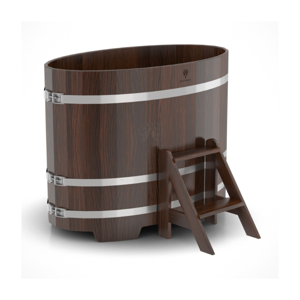 Купель Овальная Bentwood из морёного дуба 0,80 х 1,42 х 1,1 м. Фото № 1