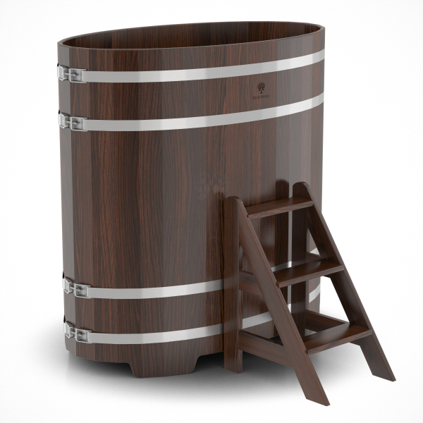Купель Овальная Bentwood из морёного дуба 0,80 х 1,42 х 1,4 м. Фото № 1