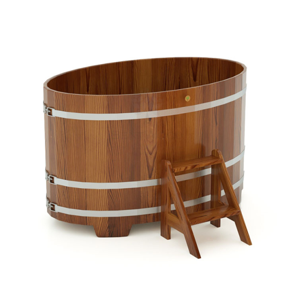 Купель Овальная Bentwood из морёной лиственницы Премиум 0,92 х 1,66 х 1,0 м. Фото № 1
