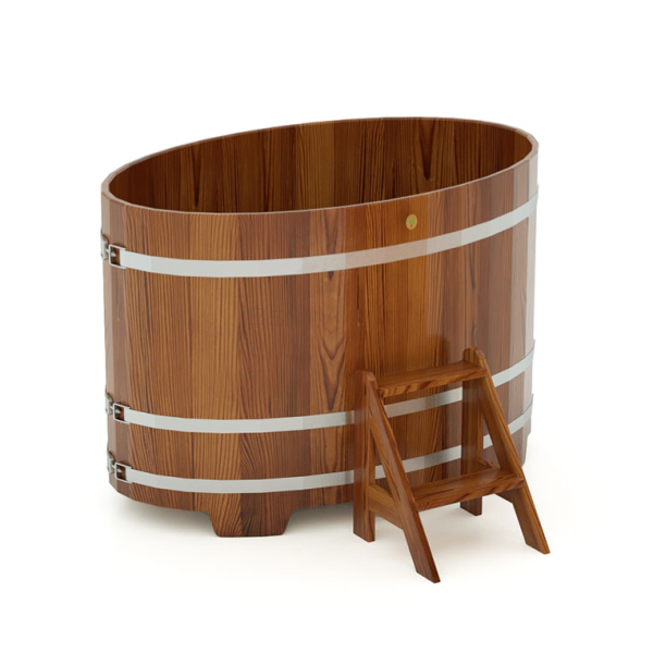 Купель Овальная Bentwood из морёной лиственницы Премиум 0,92 х 1,66 х 1,1 м. Фото № 1