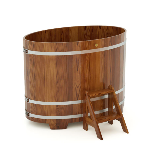 Купель Овальная Bentwood из морёной лиственницы Премиум 0,92 х 1,66 х 1,2 м. Фото № 1