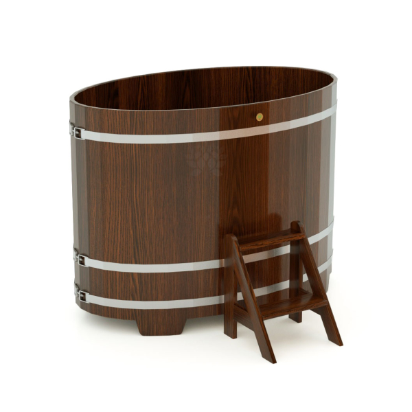 Купель Овальная Bentwood из морёного дуба 0,92 х 1,66 х 1,2 м. Фото № 1