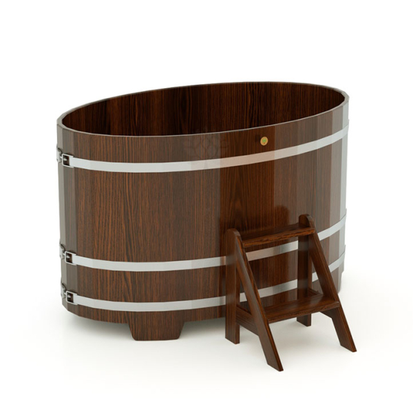 Купель Овальная Bentwood из морёного дуба 0,92 х 1,66 х 1,0 м. Фото № 1