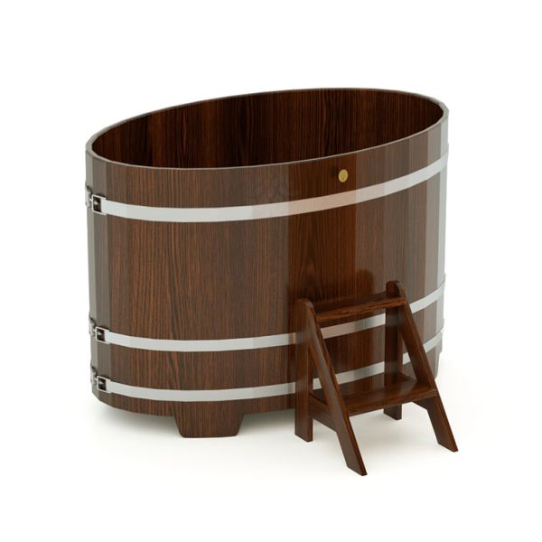 Купель Овальная Bentwood из морёного дуба 0,92 х 1,66 х 1,1 м. Фото № 1