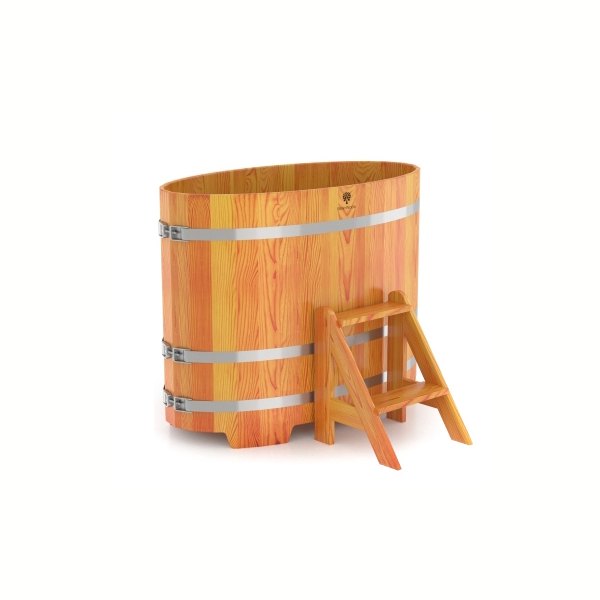 Купель Овальная Bentwood из натуральной лиственницы Премиум 1,08 х 1,75 х 1,0 м. Фото № 1
