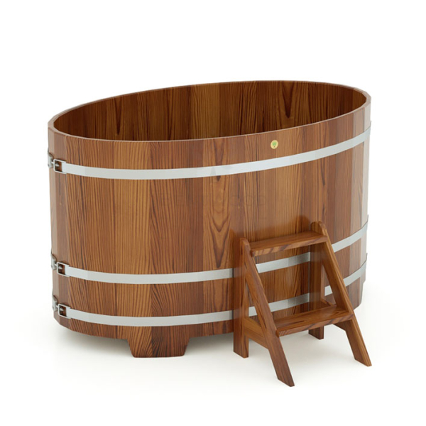 Купель Овальная Bentwood из морёной лиственницы Премиум 1,02 х 1,68 х 1,0 м. Фото № 1