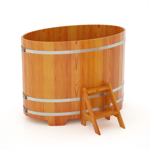 Купель Овальная Bentwood из натуральной лиственницы Премиум 1,02 х 1,68 х 1,2 м. Фото № 1