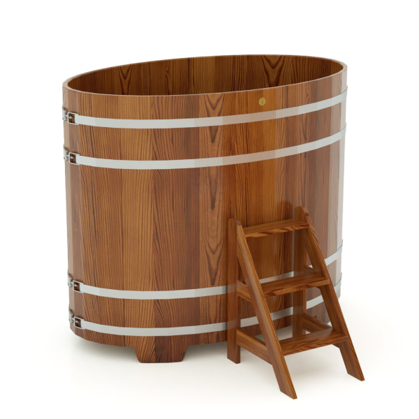Купель Овальная Bentwood из морёной лиственницы Премиум 1,02 х 1,68 х 1,4 м. Фото № 1