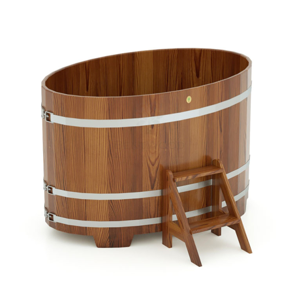 Купель Овальная Bentwood из морёной лиственницы Премиум 1,02 х 1,68 х 1,1 м. Фото № 1