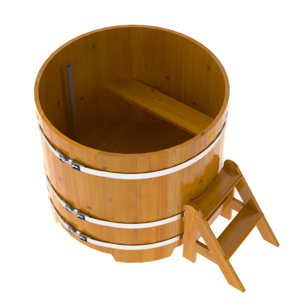 Купель Круглая Bentwood из натуральной лиственницы Рустик 1,17 х 1,17 х 1,0 м. Фото № 3