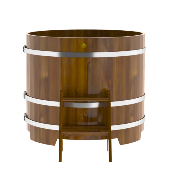 Купель Круглая Bentwood из морёной лиственницы Рустик 1,17 х 1,17 х 1,0 м. Фото № 2