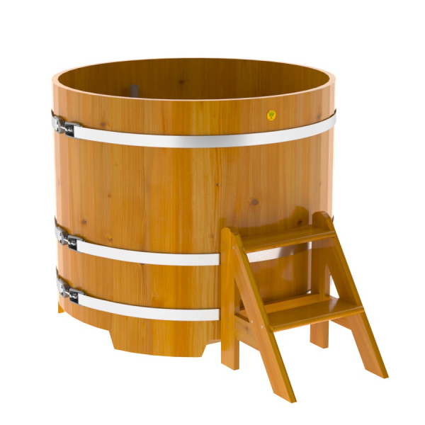 Купель Круглая Bentwood из натуральной лиственницы Рустик 1,17 х 1,17 х 1,0 м. Фото № 1