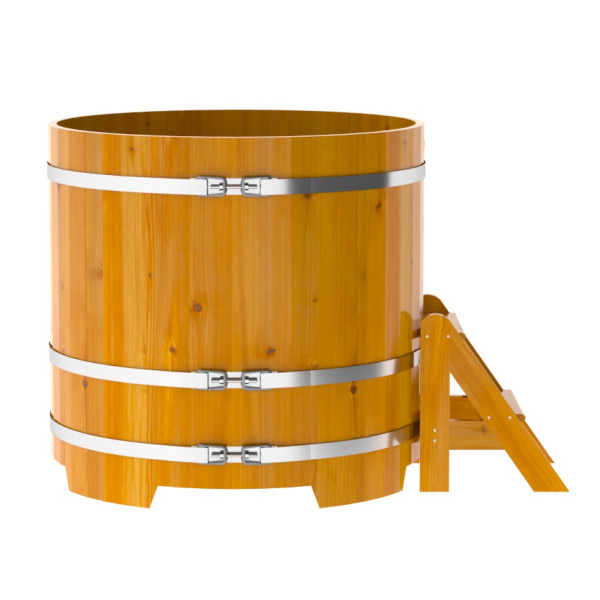 Купель Круглая Bentwood из натуральной лиственницы Рустик 1,17 х 1,17 х 1,1 м. Фото № 3