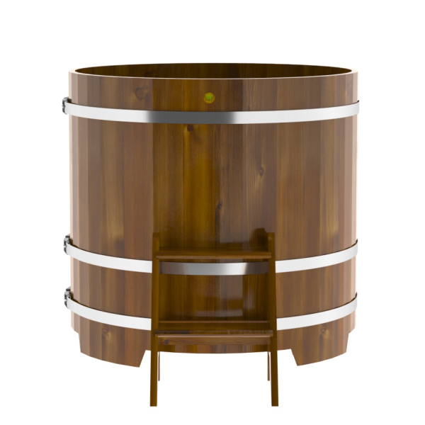 Купель Круглая Bentwood из морёной лиственницы Рустик 1,17 х 1,17 х 1,1 м. Фото № 5