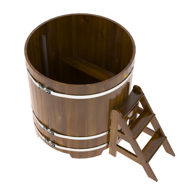 Купель Круглая Bentwood из морёной лиственницы Рустик 1,17 х 1,17 х 1,2 м. Фото № 2