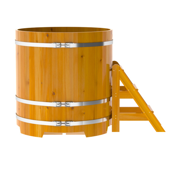 Купель Круглая Bentwood из натуральной лиственницы Рустик 1,17 х 1,17 х 1,2 м. Фото № 2