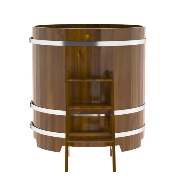 Купель Круглая Bentwood из морёной лиственницы Рустик 1,17 х 1,17 х 1,2 м. Фото № 3