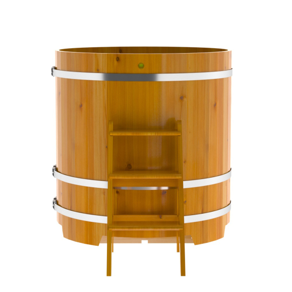 Купель Круглая Bentwood из натуральной лиственницы Рустик 1,17 х 1,17 х 1,2 м. Фото № 3