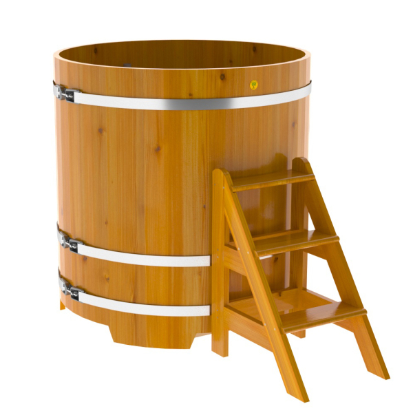 Купель Круглая Bentwood из натуральной лиственницы Рустик 1,17 х 1,17 х 1,2 м. Фото № 1