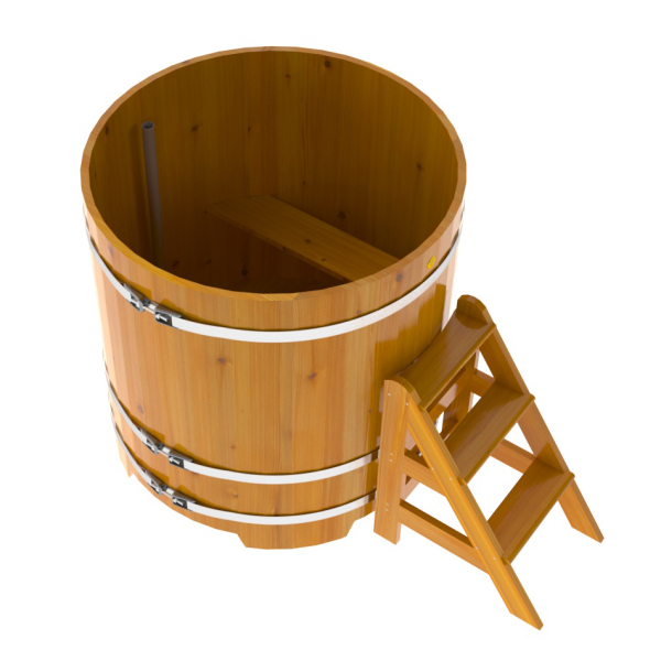 Купель Круглая Bentwood из натуральной лиственницы Рустик 1,17 х 1,17 х 1,2 м. Фото № 4
