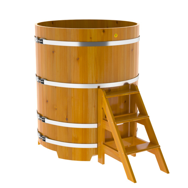 Купель Круглая Bentwood из натуральной лиственницы Рустик 1,17 х 1,17 х 1,4 м. Фото № 1