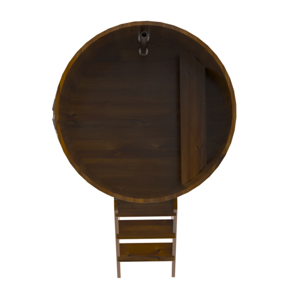 Купель Круглая Bentwood из морёной лиственницы Рустик 1,17 х 1,17 х 1,4 м. Фото № 5