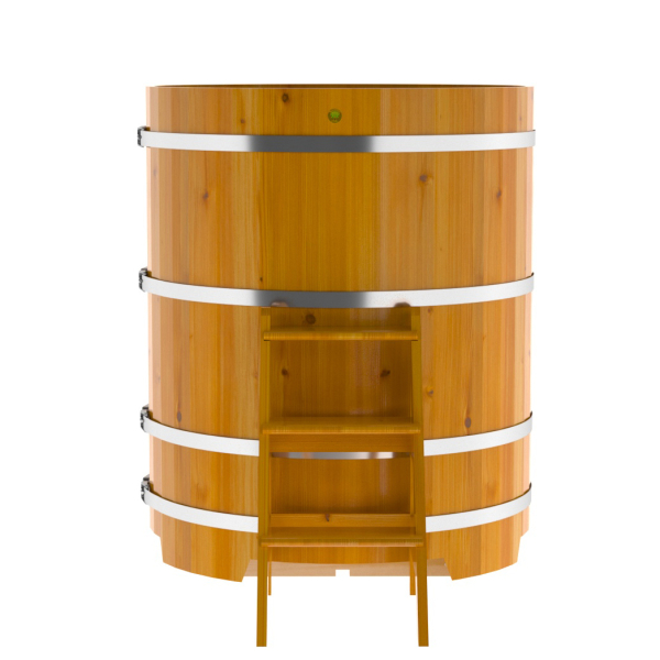 Купель Круглая Bentwood из натуральной лиственницы Рустик 1,17 х 1,17 х 1,4 м. Фото № 2