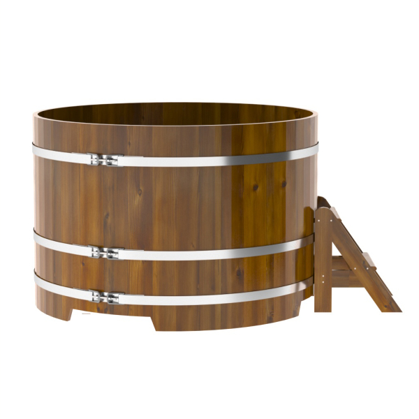 Купель Круглая Bentwood из морёной лиственницы Рустик 1,50 х 1,50 х 1,0 м. Фото № 2