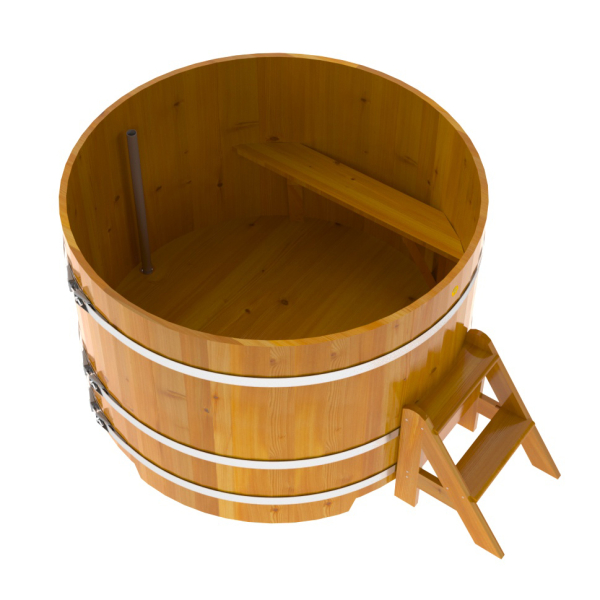Купель Круглая Bentwood из натуральной лиственницы Рустик 1,50 х 1,50 х 1,0 м. Фото № 5