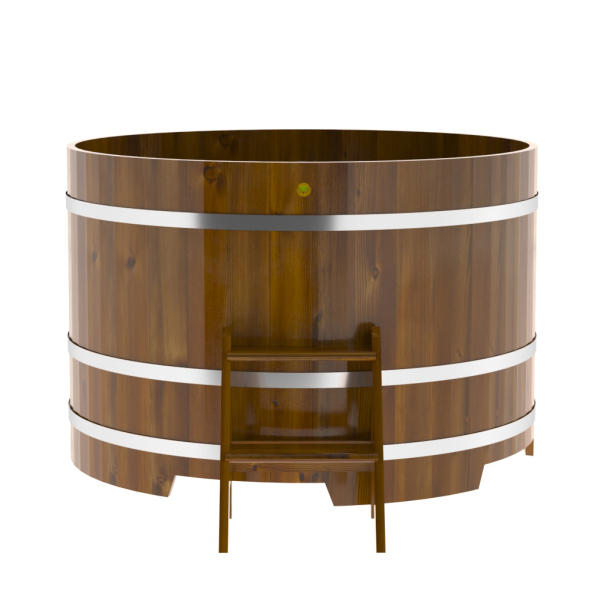 Купель Круглая Bentwood из морёной лиственницы Рустик 1,50 х 1,50 х 1,0 м. Фото № 5