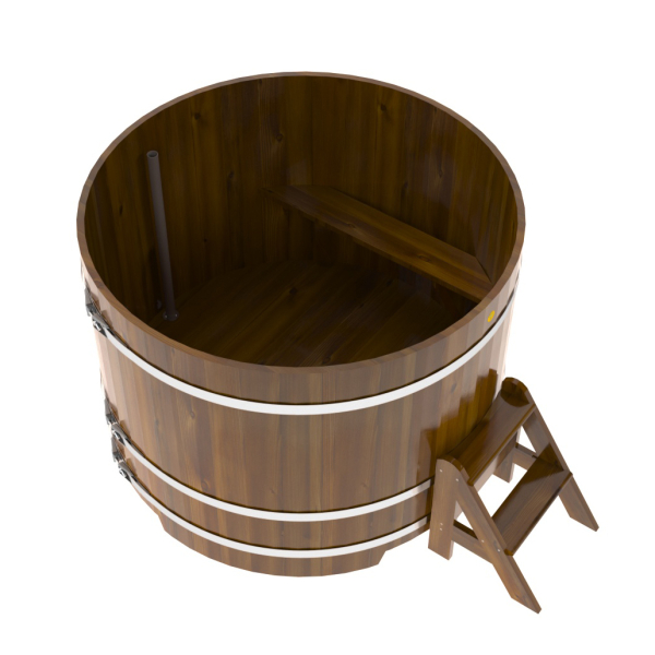 Купель Круглая Bentwood из морёной лиственницы Рустик 1,50 х 1,50 х 1,1 м. Фото № 2