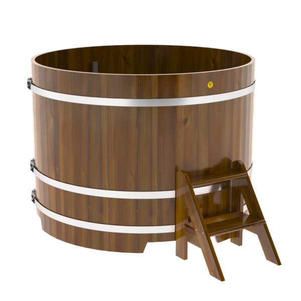 Купель Круглая Bentwood из морёной лиственницы Рустик 1,50 х 1,50 х 1,1 м. Фото № 1