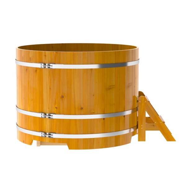 Купель Круглая Bentwood из натуральной лиственницы Рустик 1,50 х 1,50 х 1,1 м. Фото № 4