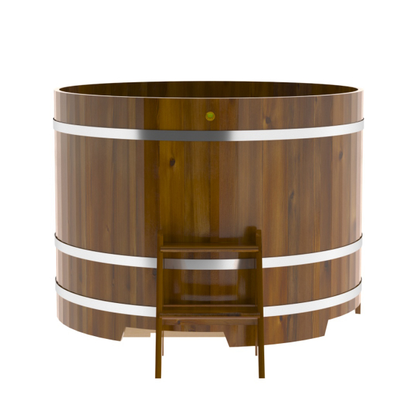 Купель Круглая Bentwood из морёной лиственницы Рустик 1,50 х 1,50 х 1,1 м. Фото № 3