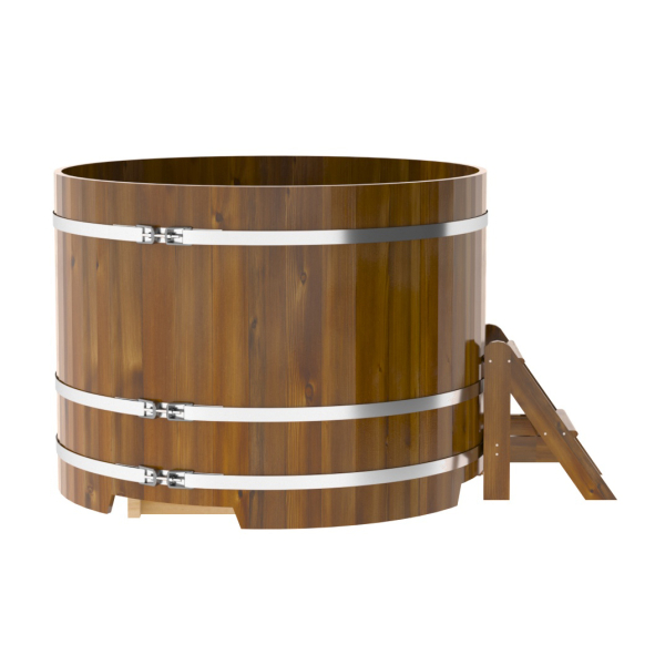 Купель Круглая Bentwood из морёной лиственницы Рустик 1,50 х 1,50 х 1,1 м. Фото № 5