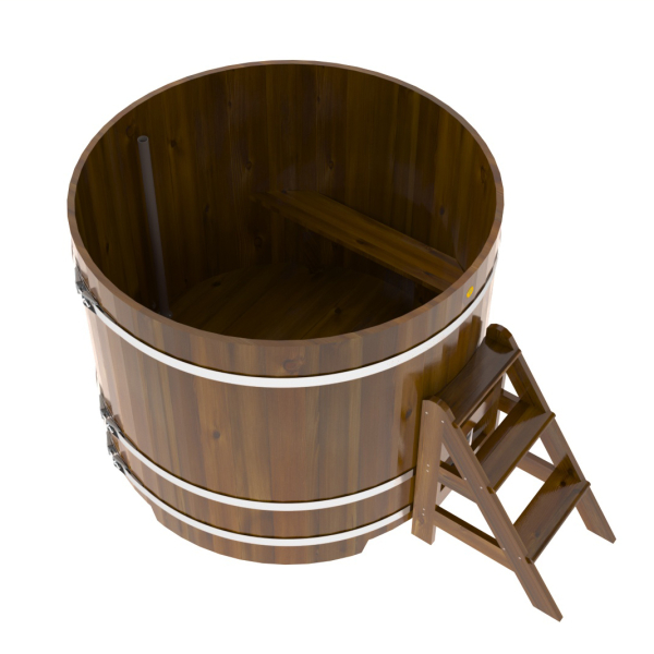 Купель Круглая Bentwood из морёной лиственницы Рустик 1,50 х 1,50 х 1,2 м. Фото № 2