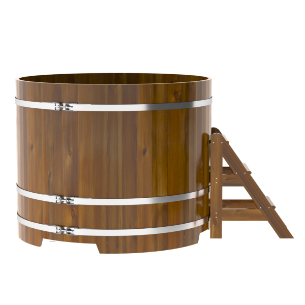 Купель Круглая Bentwood из морёной лиственницы Рустик 1,50 х 1,50 х 1,2 м. Фото № 3