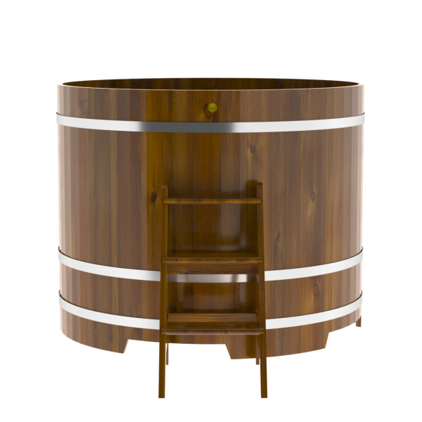 Купель Круглая Bentwood из морёной лиственницы Рустик 1,50 х 1,50 х 1,2 м. Фото № 5