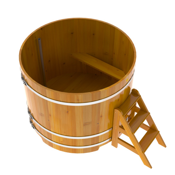 Купель Круглая Bentwood из натуральной лиственницы Рустик 1,50 х 1,50 х 1,2 м. Фото № 4