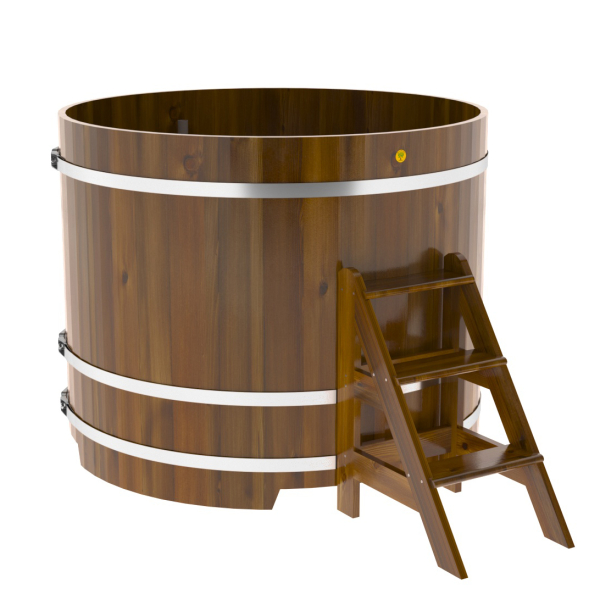 Купель Круглая Bentwood из морёной лиственницы Рустик 1,50 х 1,50 х 1,2 м. Фото № 1