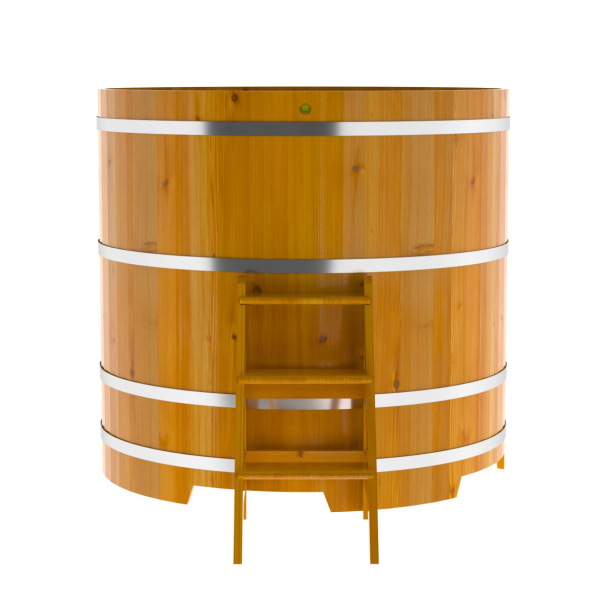 Купель Круглая Bentwood из натуральной лиственницы Рустик 1,50 х 1,50 х 1,4 м. Фото № 2