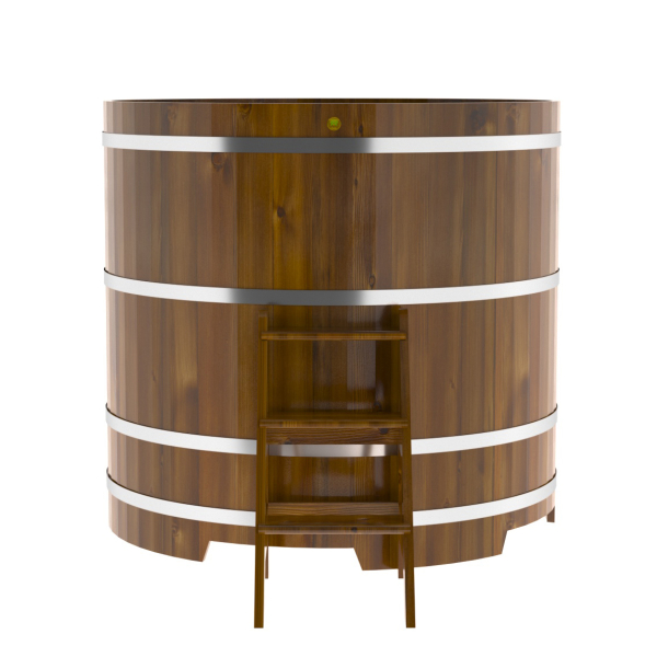 Купель Круглая Bentwood из морёной лиственницы Рустик 1,50 х 1,50 х 1,4 м. Фото № 2