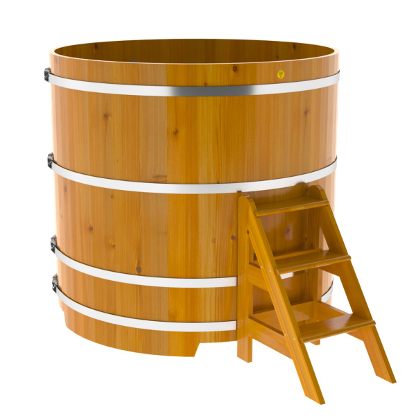 Купель Круглая Bentwood из натуральной лиственницы Рустик 1,50 х 1,50 х 1,4 м. Фото № 1